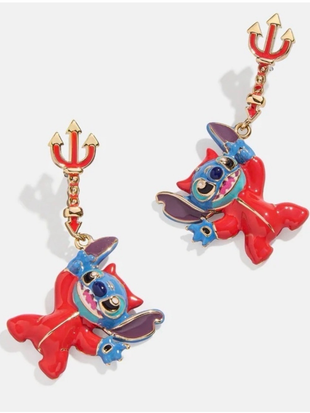 Disney BaubleBar Halloween Stitch Devil Costume Dangle Earrings New